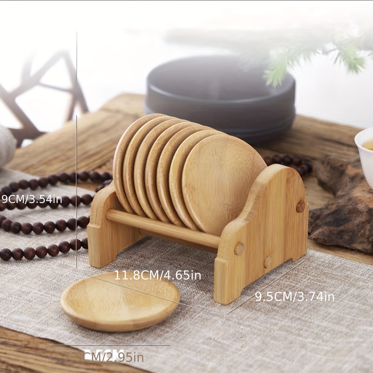 Bamboo Coasters Featuring Your Design, Laser Engraved